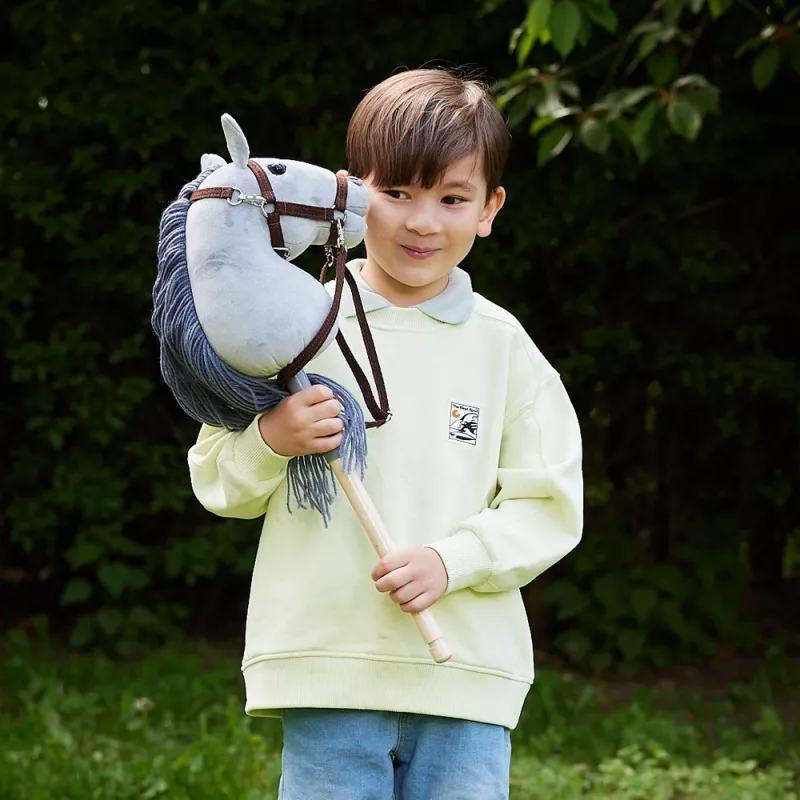 TOOTINY HOPPIHORSE cavalinho de peluche com cabo A4, cinzento