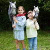 TOOTINY HOPPIHORSE cavalinho de peluche com cabo A4, cinzento