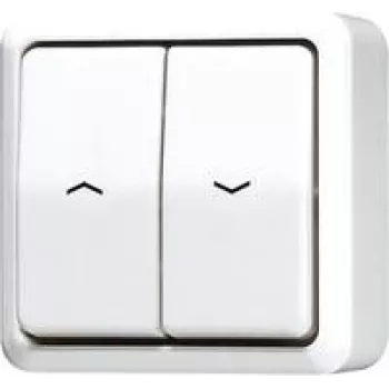 JUNG interruptor cego/persiana 10AX 250V 1 polo momentâneo branco alpino (639VAWW)