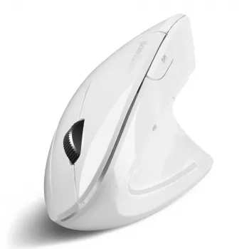 Rato vertical ergonómico sem fios Perixx PERIMICE-813 W, ótico, 2,4 GHz RF + Bluetooth, branco