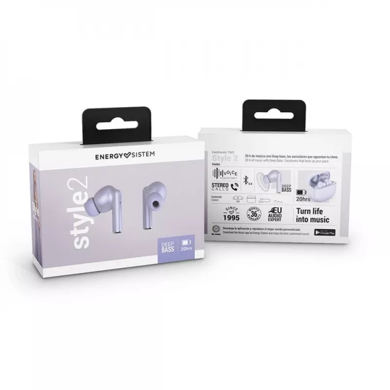 Auscultadores True Wireless Energy Sistem Style 2 violeta