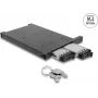 Moldura adaptadora Delock para 2 x SSD M.2 NVMe com ligação SFF-8654 para baía ODD slim de 12,7 mm (47138)