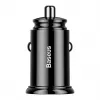 Carregador de carro Baseus Circular 2xUSB QC3.0 5A 30W (preto)