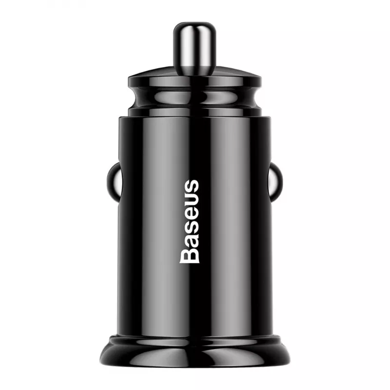 Carregador de carro Baseus Circular 2xUSB QC3.0 5A 30W (preto)
