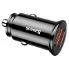 Carregador de carro Baseus Circular 2xUSB QC3.0 5A 30W (preto)