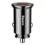 Carregador de carro Baseus Circular 2xUSB QC3.0 5A 30W (preto)