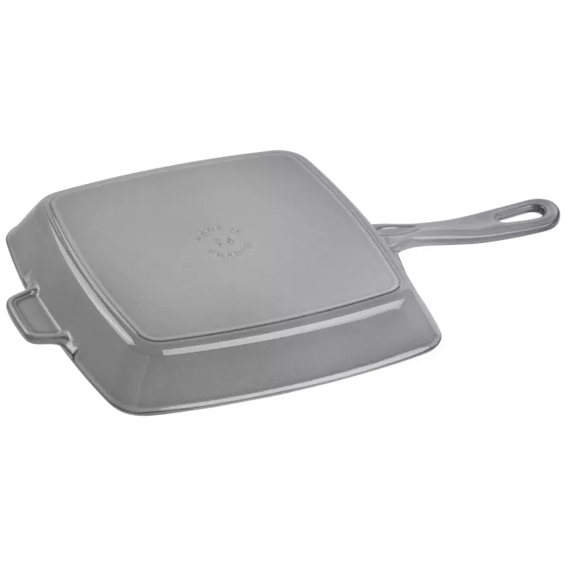 Grelhador quadrado de ferro fundido ZWILLING Staub 26 cm cinzento grafite