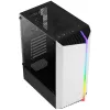 Aerocool Bionic V1 Midi-Tower, RGB, vidro temperado - preto/branco