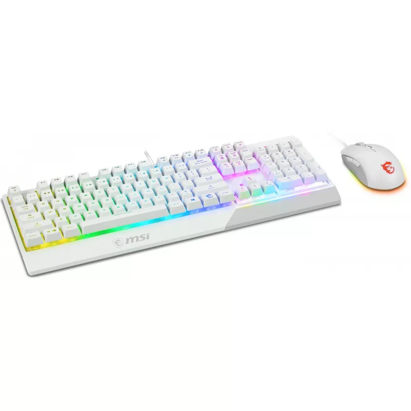 Conjunto de teclado e rato para gaming MSI Vigor GK30 Combo White (DE Layout)