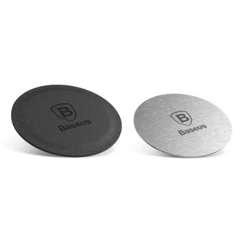 Suporte magnético para carro Baseus Iron Suit com 2 placas metálicas - preto