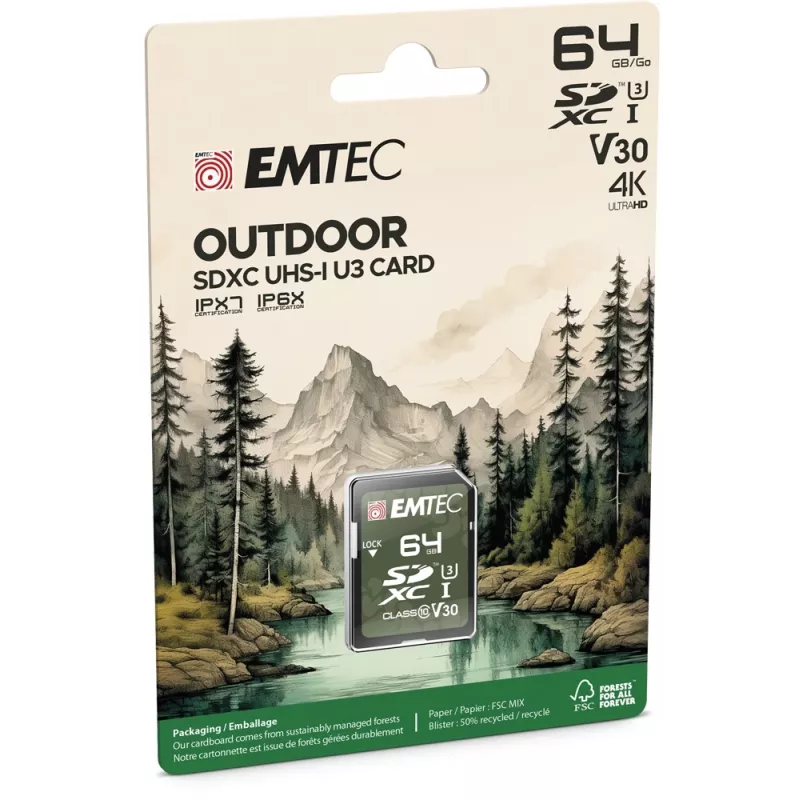 EMTEC SDXC 64GB UHS-I U3 V30 Cartão de memória Outdoor