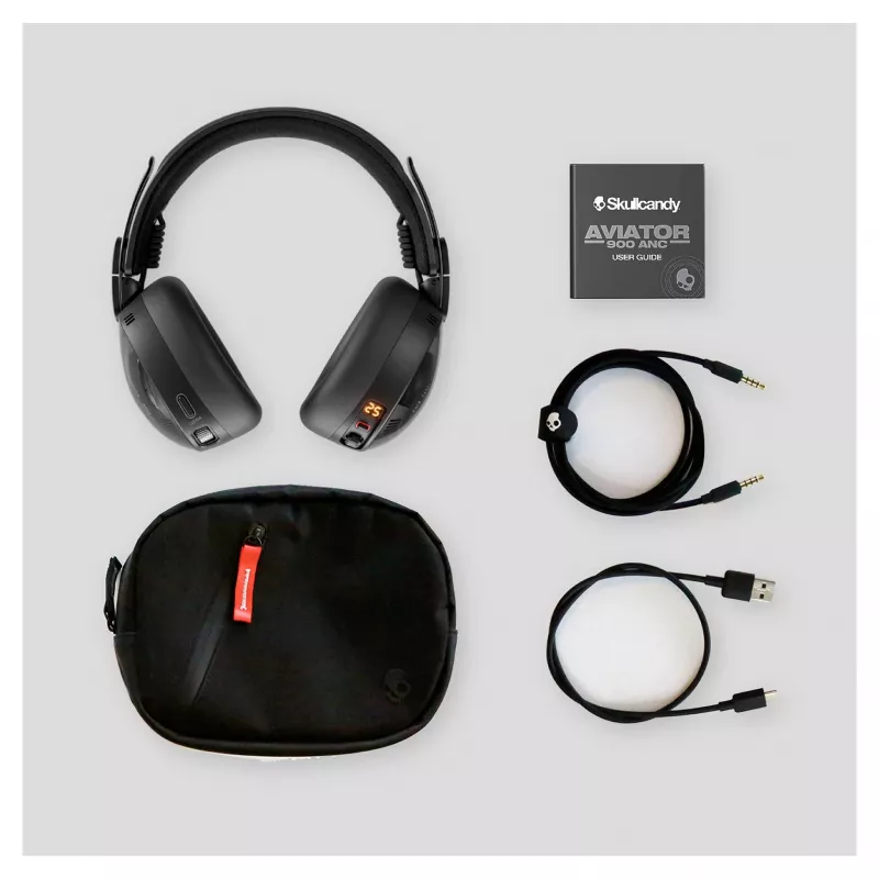 Skullcandy Aviator 900 ANC TWS Auscultadores over-ear sem fios com cancelamento ativo de ruído, preto
