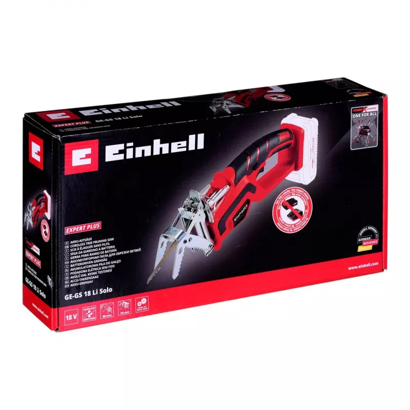 Einhell GE-GS 18 Li Solo Serrote de poda a bateria 18V (aparelho sem bateria) preto/vermelho