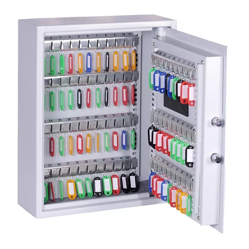 OLYMPIA GOsafe 50B cofre para chaves, polipropileno (PP), cinzento, 71 ganchos, código, 450 x 360 x 120 mm