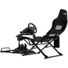 LORGAR FLEX RAF1 Sim Racing Cockpit Advanced, dobrável, 150x72x113 cm posição de jogo, 38x72x126 cm dobrado, preto