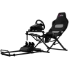 LORGAR FLEX RAF1 Sim Racing Cockpit Advanced, dobrável, 150x72x113 cm posição de jogo, 38x72x126 cm dobrado, preto