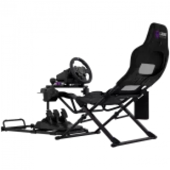 LORGAR FLEX RAF1 Sim Racing Cockpit Advanced, dobrável, 150x72x113 cm posição de jogo, 38x72x126 cm dobrado, preto
