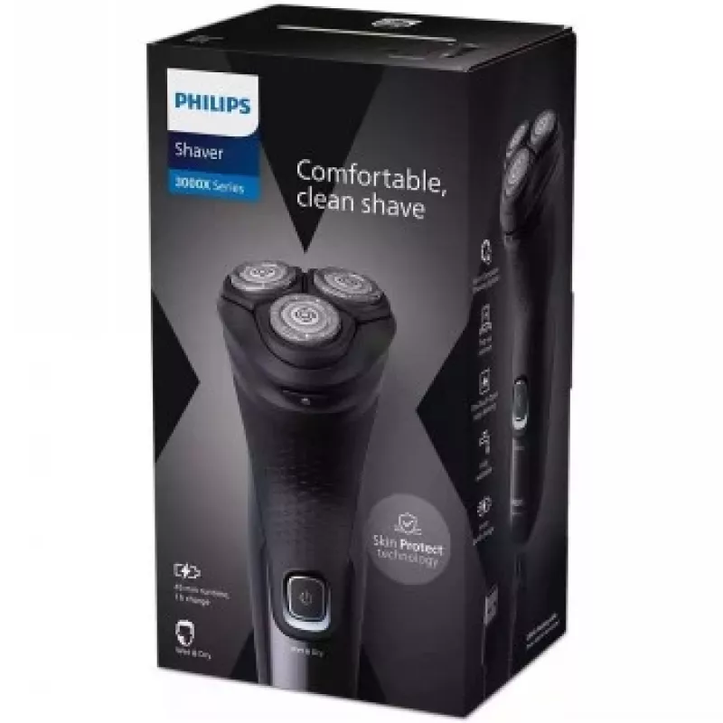 Máquina de barbear recarregável Philips 3000X Series X3051/00 azul-royal escuro