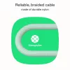 Cabo trançado GREEN CELL USB-C para USB-C PowerStream 100W 1,2m preto