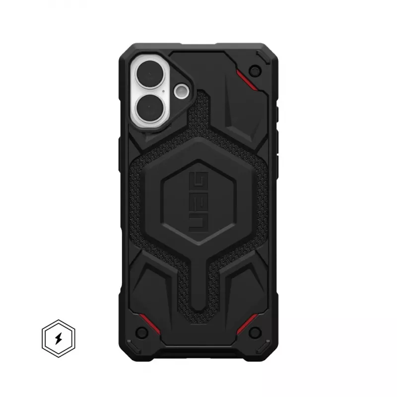 Capa para telemóvel UAG Monarch Pro Kevlar para Apple iPhone 16 Plus, 6,7 polegadas, preta