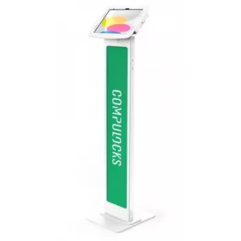 Suporte de chão brandable Compulocks iPad 10.9 10th Gen Space Enclosure - branco