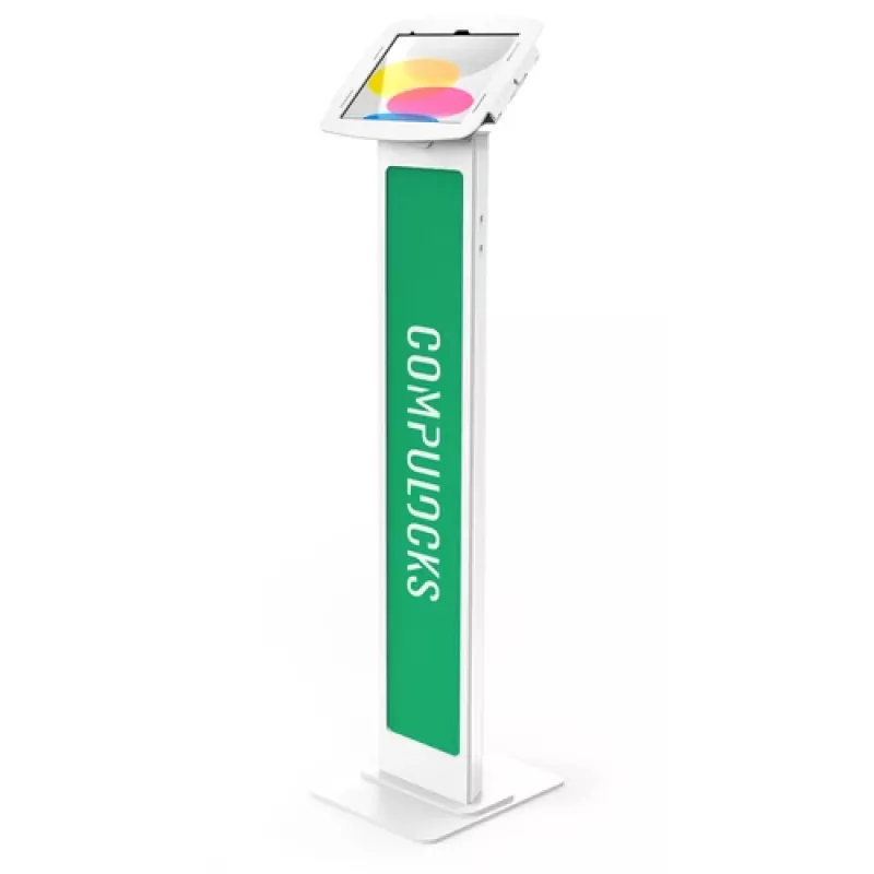 Suporte de chão brandable Compulocks iPad 10.9 10th Gen Space Enclosure - branco