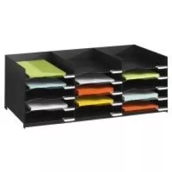 Caixa de arrumação PAPERFLOW para armários de rolo horizontal (EO532.01) - cinzento-claro, 3 compartimentos