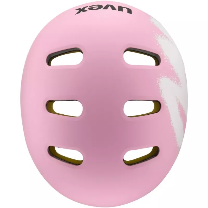 Capacete de bicicleta para criança UVEX Kid 4 Style MIPS - Spray Strawberry Matt (51-55 cm)
