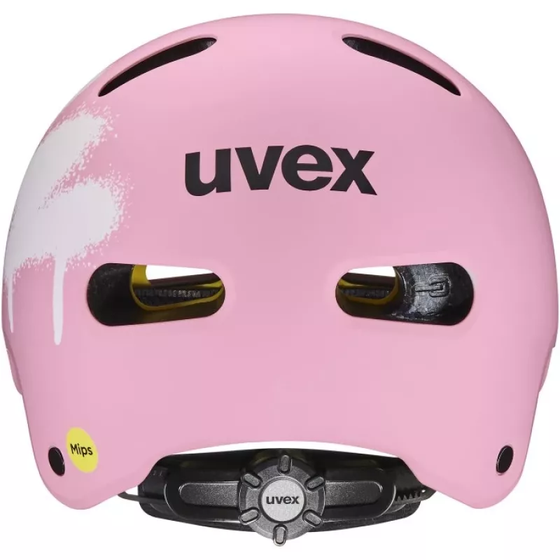 Capacete de bicicleta para criança UVEX Kid 4 Style MIPS - Spray Strawberry Matt (51-55 cm)