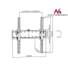 Suporte de parede fixo para TV MACLEAN MC-665 para ecrãs de 32-55 polegadas, preto, até 40 kg, VESA 400x400