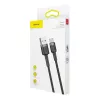 Cabo Baseus Cafule USB-A para USB-C 0,5m cinzento+preto