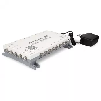 Multicomutador de satélite Kathrein EXR 25016 com 16 saídas e fonte de alimentação integrada