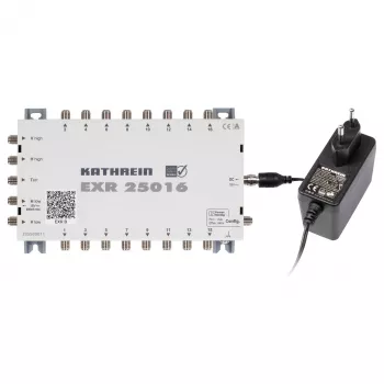 Multicomutador de satélite Kathrein EXR 25016 com 16 saídas e fonte de alimentação integrada