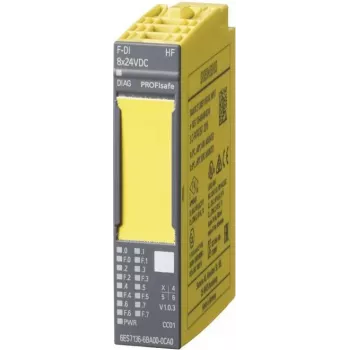 Módulo de entrada digital fail-safe SIEMENS 6ES7136-6BA01-0CA0 SIMATIC DP para ET 200SP, 8 entradas, 24 V DC, SIL 3, PL E, HF