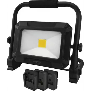 Luminária de trabalho LED ANSMANN 1600-0713 FL50W 18V com packs de bateria e placas adaptadoras