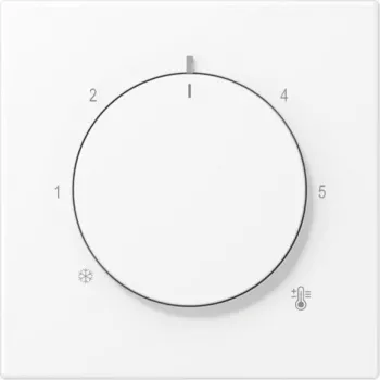 Placa de cobertura JUNG LS1749BFWWM para termostato, branco alpino, design LS 990