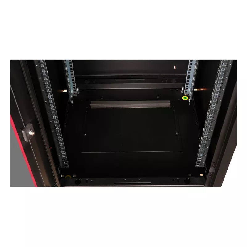 Armário de rede ROLINE 19 polegadas Pro 22U, 600x600 mm (LxP), porta de vidro, preto