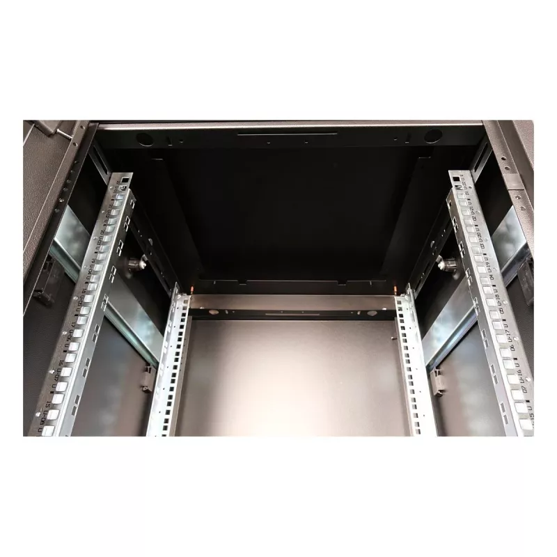 Armário de rede ROLINE 19 polegadas Pro 22U, 600x600 mm (LxP), porta de vidro, preto