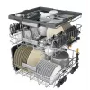 Whirlpool W7IHT40T máquina de lavar loiça de encastrar, 15 conjuntos, 8 programas, 6th Sense, terceiro cesto, abertura automática da porta