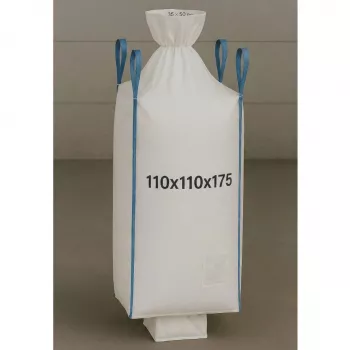 Big Bag EXTRALINK U+2 110x110x175cm 1300kg com bico de descarga
