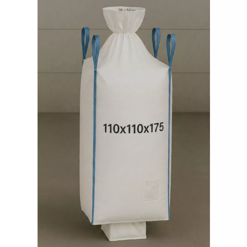 Big Bag EXTRALINK U+2 110x110x175cm 1300kg com bico de descarga