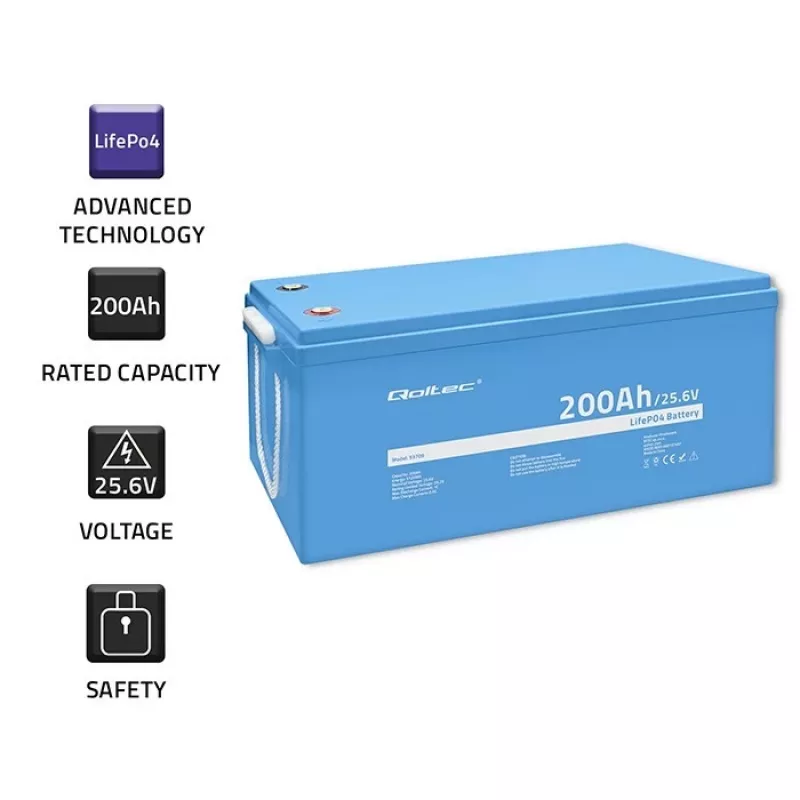 Bateria LiFePO4 Qoltec 25,6V 200Ah BMS