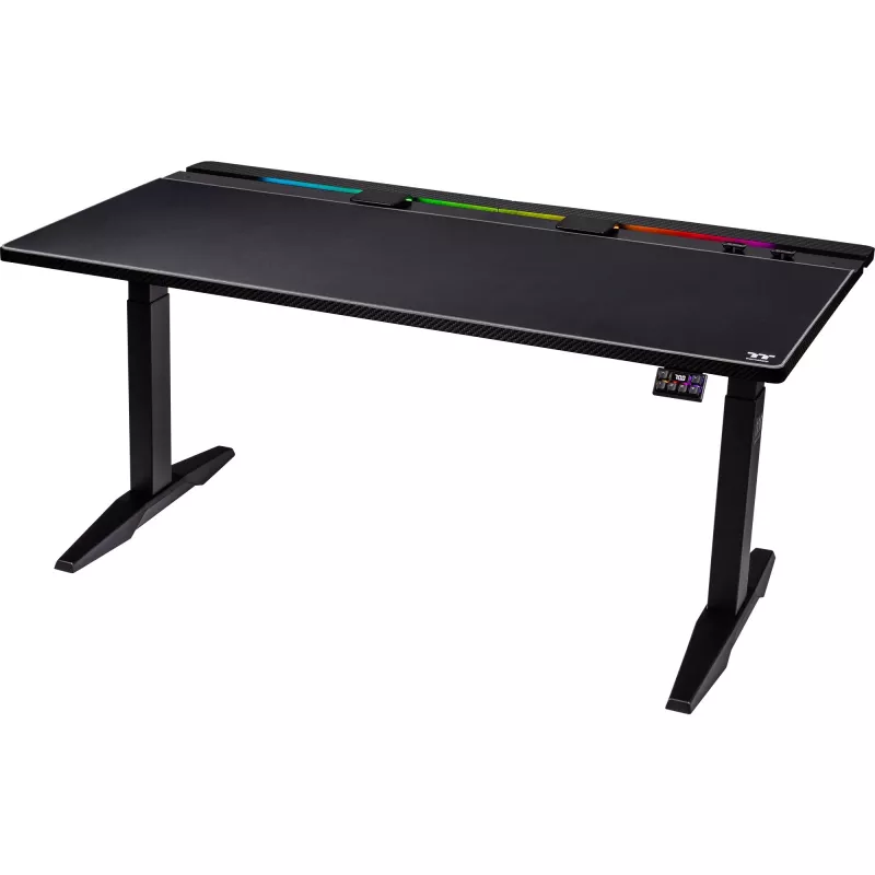 Secretária gaming Thermaltake G700 RGB - preto - fita LED RGB - 16,8 milhões de cores - 1600x800 mm