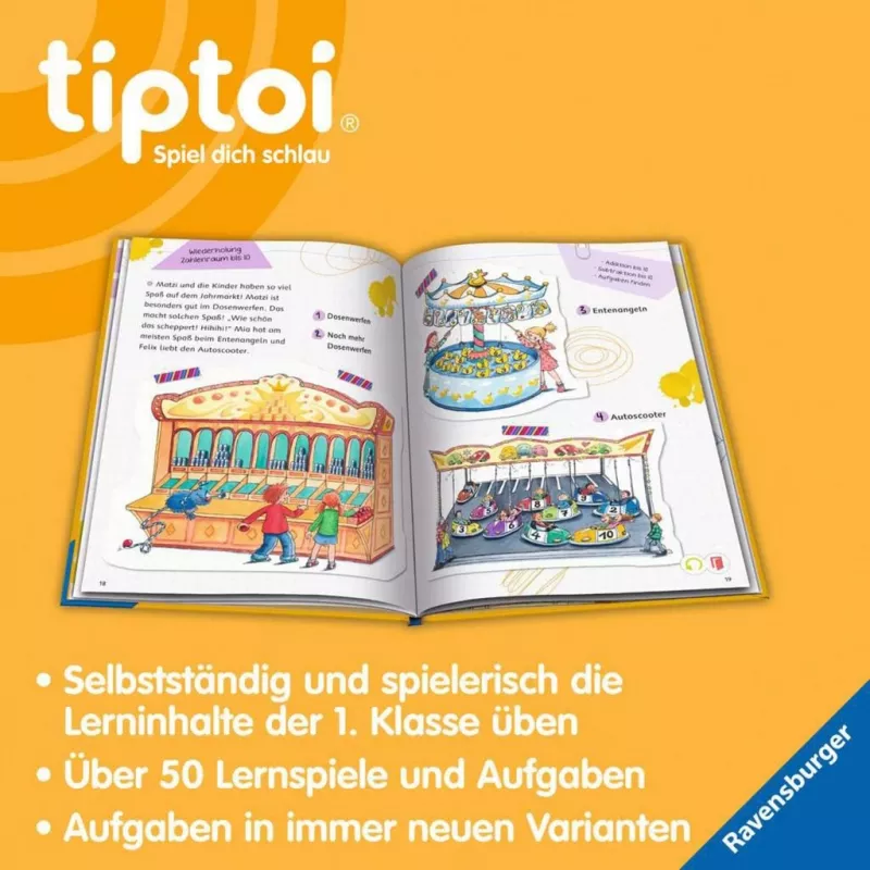 RAVENSBURGER tiptoi Aprende comigo! Matemática 1.º ano livro de aprendizagem interativo