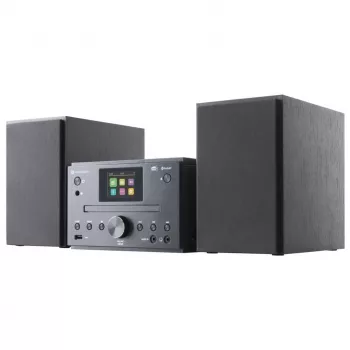 Micro sistema Hi-Fi GoGEN MSC472BTDAB com Bluetooth, DAB+, leitor de CD, 20 W RMS, preto