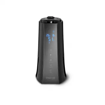 Humidificador ultrassónico Clean Air Optima CA-603 com ionizador, 5,5 l, névoa fria e quente, até 60 m², painel tátil digital, comando à distância, app Wi-Fi