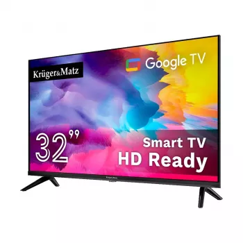 TV Smart HD Ready KRUGER & MATZ KM0232HD-G 32 polegadas, DLED, Wi-Fi, preto