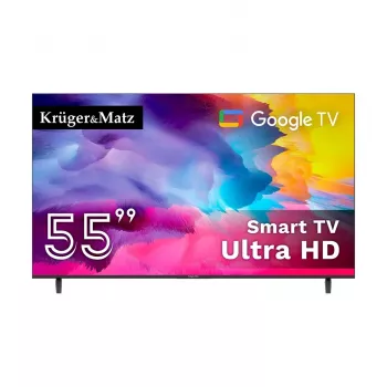 TV Smart 4K UHD KRUGER & MATZ KM0255UHD-G 139 cm (55 polegadas) Android TV Wi-Fi preta