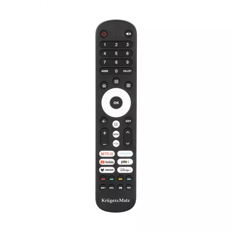TV Smart 4K UHD DLED KRUGER & MATZ KM0255UHD-V3 139 cm (55 polegadas) Android TV 9.0 Wi-Fi Bluetooth preta