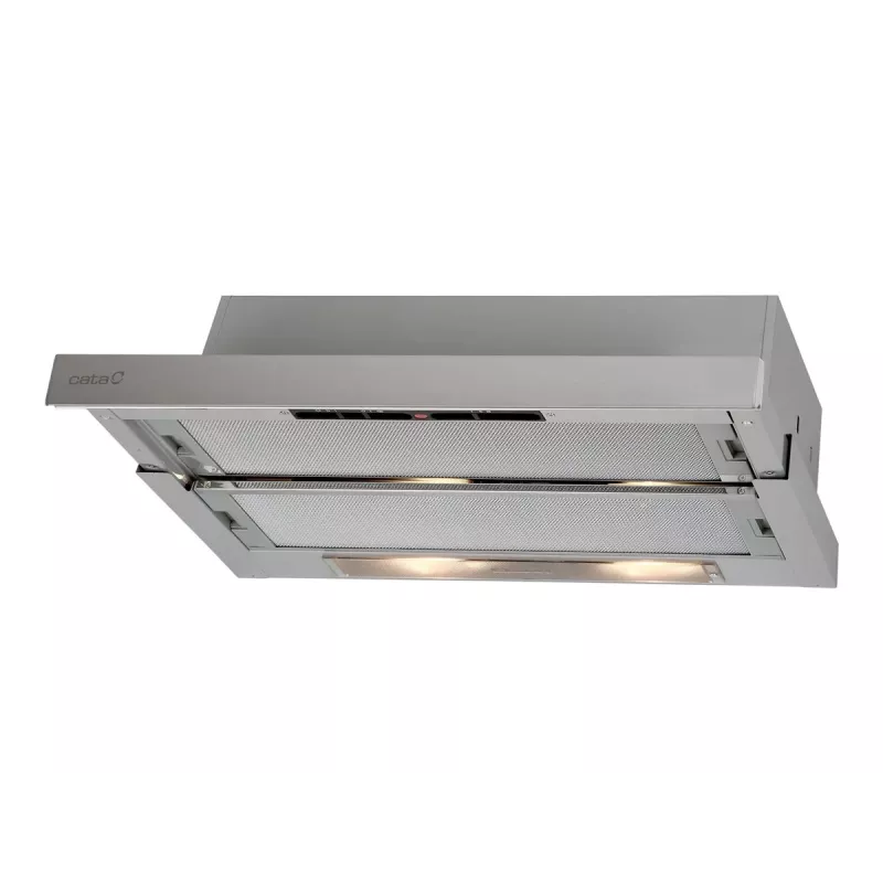 Exaustor telescópico CATA TF 5260 X 60 cm 325 m³/h controlo deslizante LED aço inoxidável classe energética D